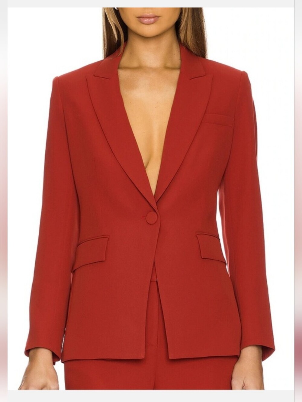 Veronica Beard Dickey Jacket  Blazer W/Brown Buttons SAMPLE Sz 6 No Size Tag
